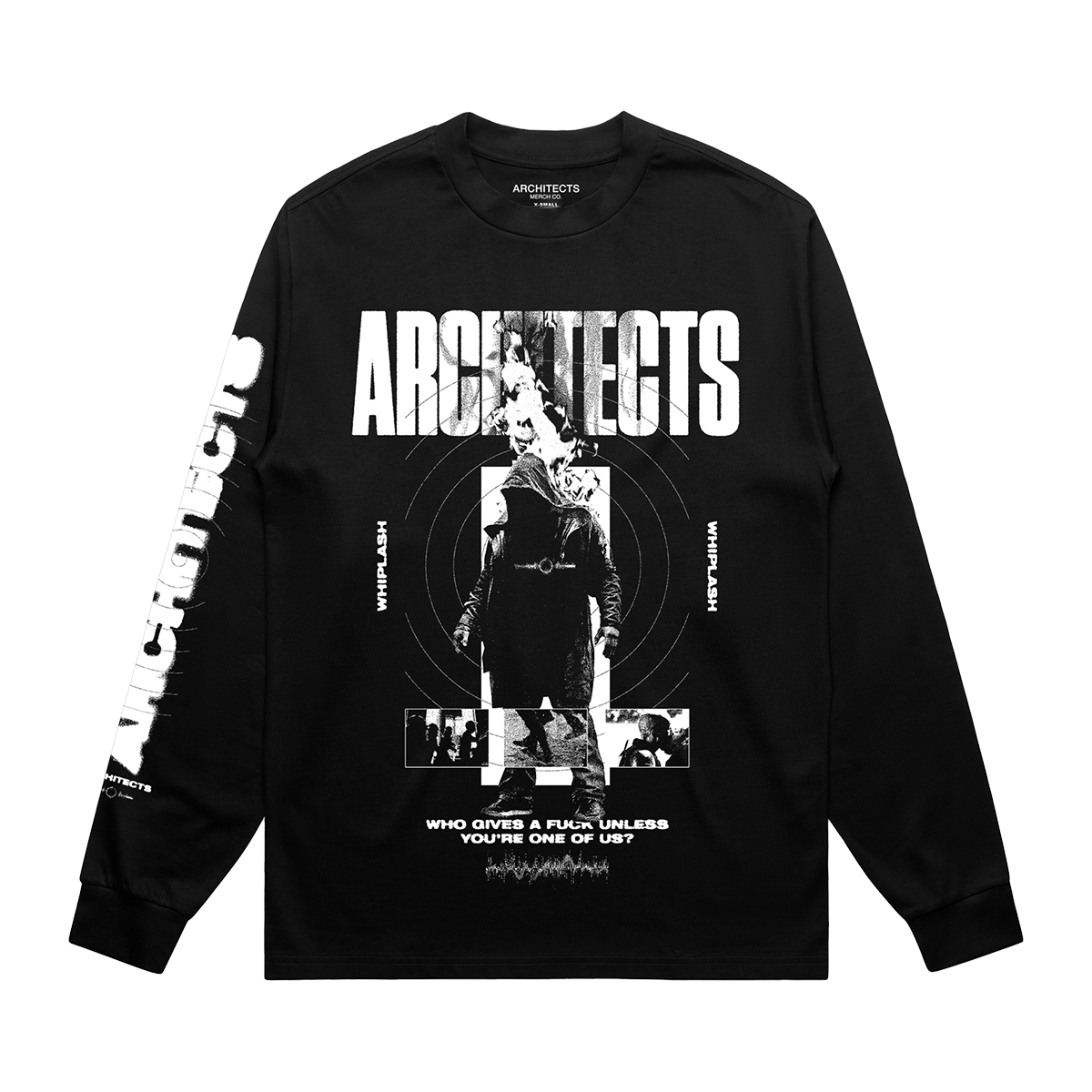 Whiplash Flame Black Longsleeve T-Shirt