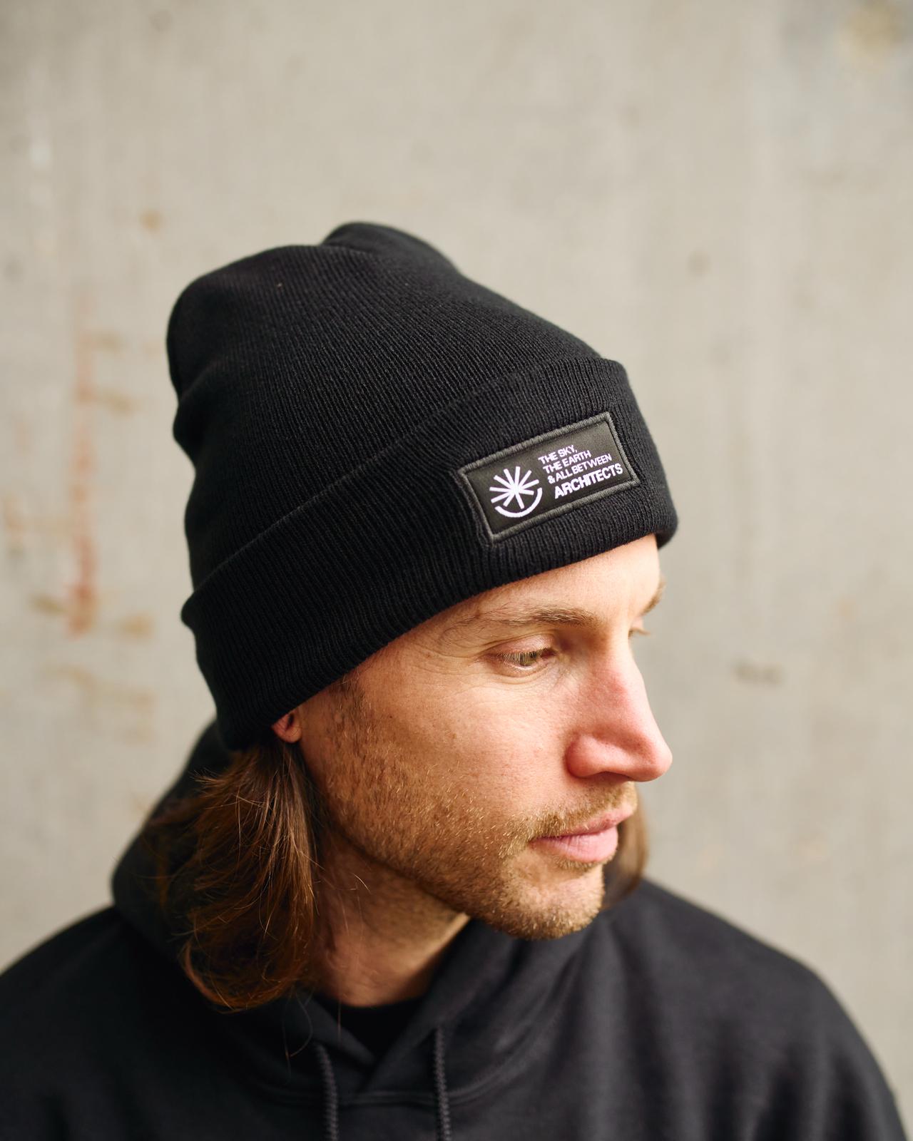 The Sky The Earth Logo Black Beanie