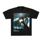 Black crew neck t-shirt with The Sky, The Earth and All between album artwork across the front.