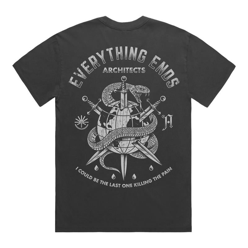 Everything Ends Globe Black T-Shirt