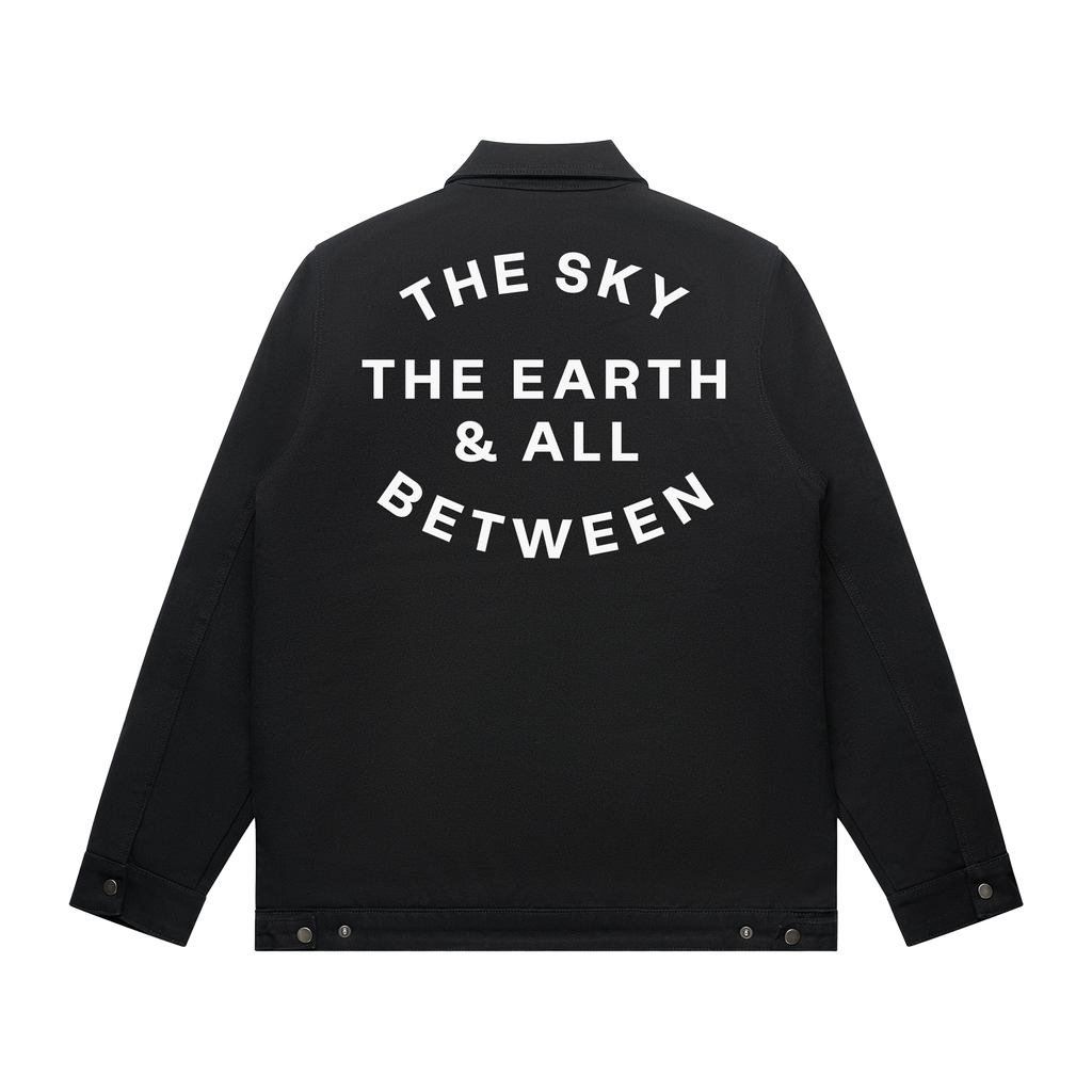 The Sky The Earth Text Black Jacket