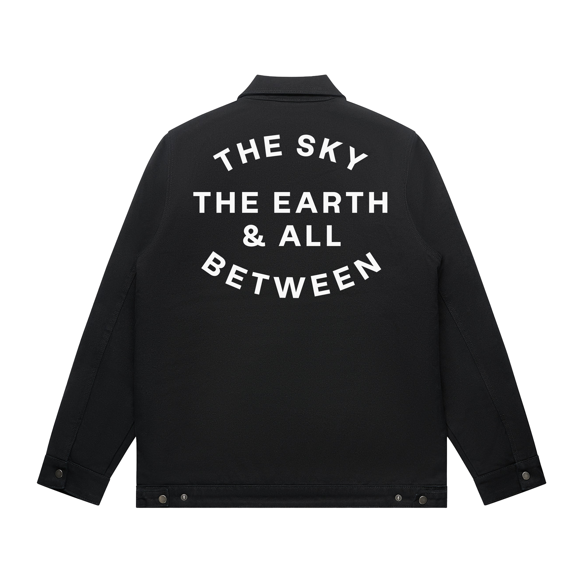 The Sky The Earth Text Black Jacket