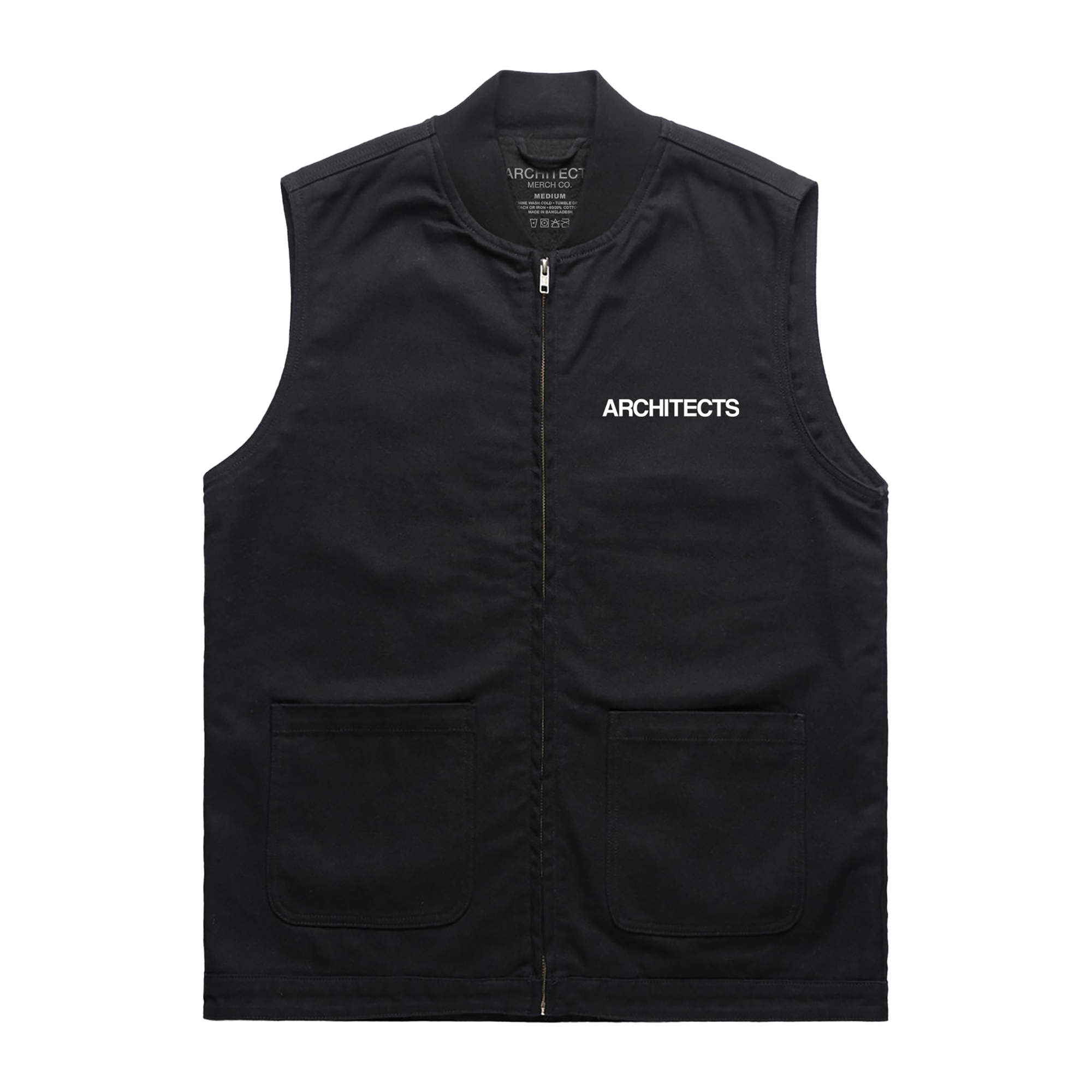 The Sky The Earth Text Black Vest