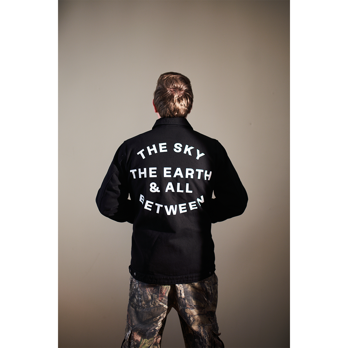 The Sky The Earth Text Black Jacket