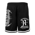 Black Metal Logo Mosh Shorts